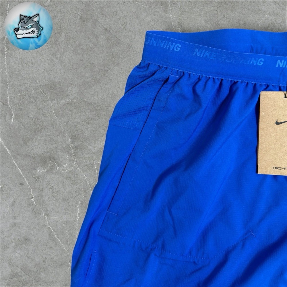 NEW Nike Stride 5" Dri-Fit 2 in 1 Running Shorts Blue Mens Size M FN2992-480 - Picture 4 of 10